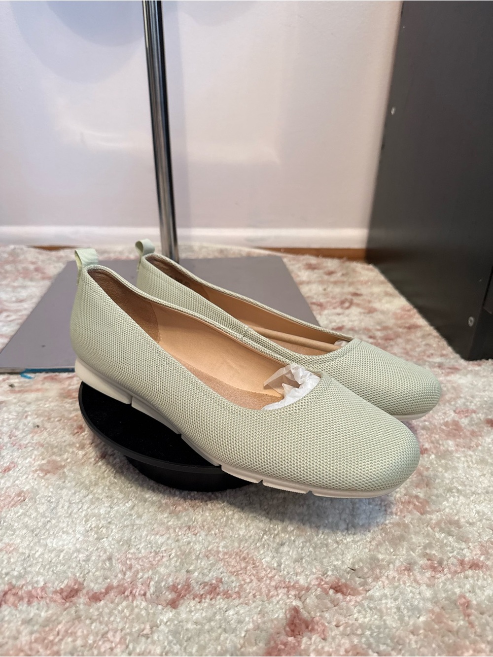 Dr. Scholl's Mint Green Slip-On Comfort Flats - Picture 2 of 6